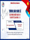 Thông báo nghỉ lễ 30/4 và 01/5