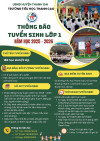 Thông báo Tuyển sinh lớp 1 năm học 2025 - 2026