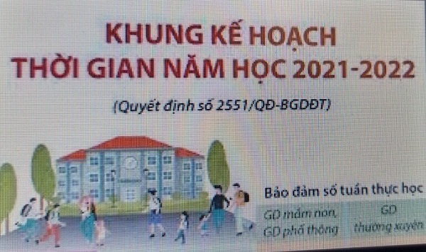 Quyết định Ban hành khung kế hoạch thời gian năm học 2021-2022 đối với giáo dục mầm non, giáo dục phổ thông và giáo dục thường xuyên