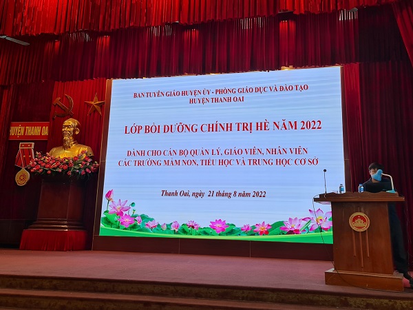 Bồi dưỡng chính trị hè năm 2022 dành cho cán bộ quản lý, giáo viên, nhân viên các trường Mầm non, Tiểu học và THCS