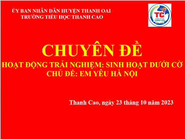 HOẠT ĐỘNG TRẢI NGHIỆM