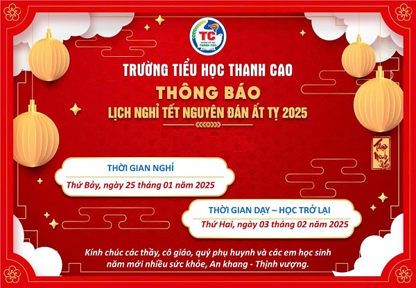 Lịch nghỉ Tết Nguyên Đán Ất Tỵ 2025
