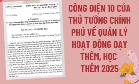 Công điện về tăng cường chỉ đạo công tác tuyển sinh trung học phổ thông và quản lý hoạt động dạy thêm, học thêm