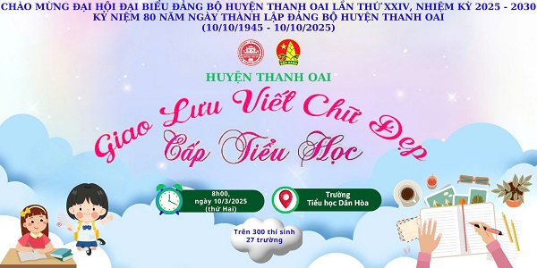 GIAO LƯU VIẾT CHỮ ĐẸP CẤP TIỂU HỌC năm học 2024 -2025