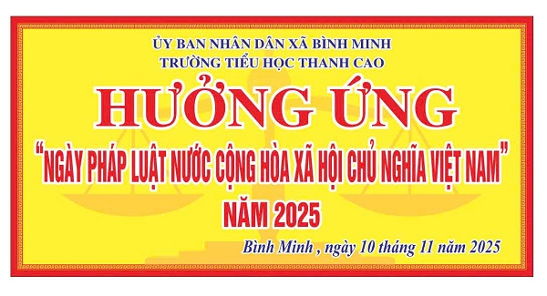 Trường Tiểu học Thanh Cao hưởng ứng ngày pháp luật Việt Nam