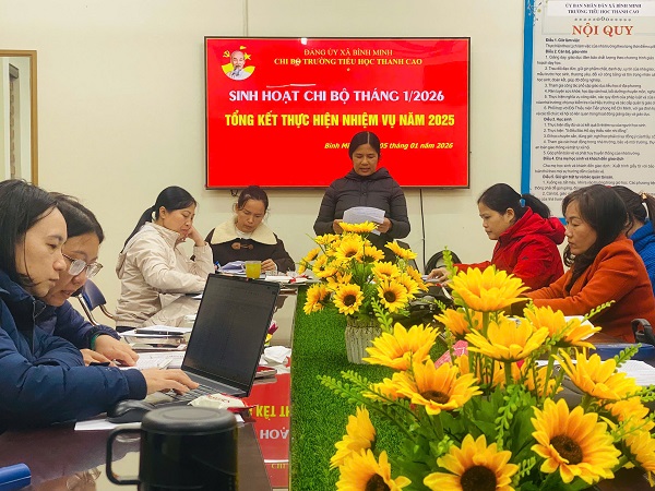 Sinh hoạt chi bộ tháng 01/2026